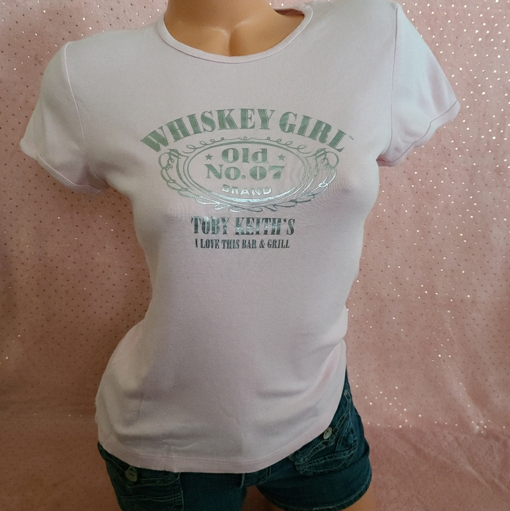 Toby Keith I Love this Bar Old No.7 Shirt Lt. Pink